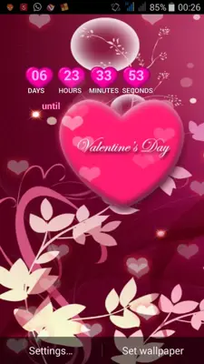 Valentine Countdown android App screenshot 0